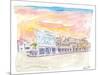 Queen St Front St Scene in Hamilton Bermuda at Sunset-M. Bleichner-Mounted Art Print