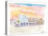 Queen St Front St Scene in Hamilton Bermuda at Sunset-M. Bleichner-Stretched Canvas