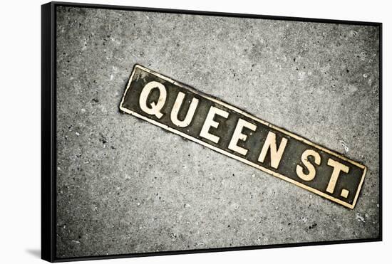 Queen St. Sign, Charleston, South Carolina. USA-Julien McRoberts-Framed Stretched Canvas