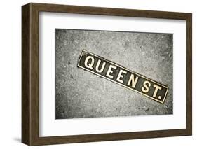 Queen St. Sign, Charleston, South Carolina. USA-Julien McRoberts-Framed Photographic Print