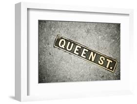 Queen St. Sign, Charleston, South Carolina. USA-Julien McRoberts-Framed Photographic Print