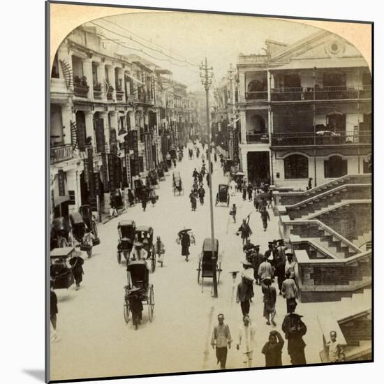 Queen Street, Hong Kong, China, 1896-Strohmeyer and Wyman-Mounted Giclee Print