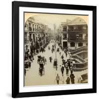 Queen Street, Hong Kong, China, 1896-Strohmeyer and Wyman-Framed Giclee Print