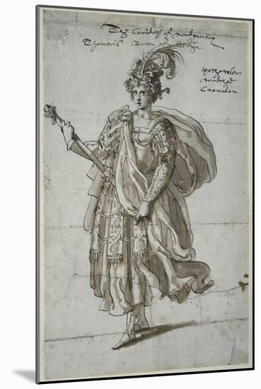 Queen Tomyris of the Massagetai, C.1609-Inigo Jones-Mounted Giclee Print