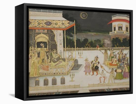 Queen Udham Bai Entertained, 1742-Mir Miran-Framed Stretched Canvas