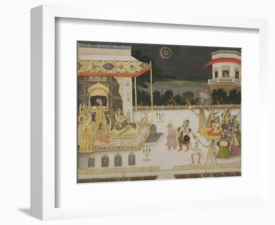 Queen Udham Bai Entertained, 1742-Mir Miran-Framed Giclee Print
