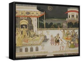 Queen Udham Bai Entertained, 1742-Mir Miran-Framed Stretched Canvas