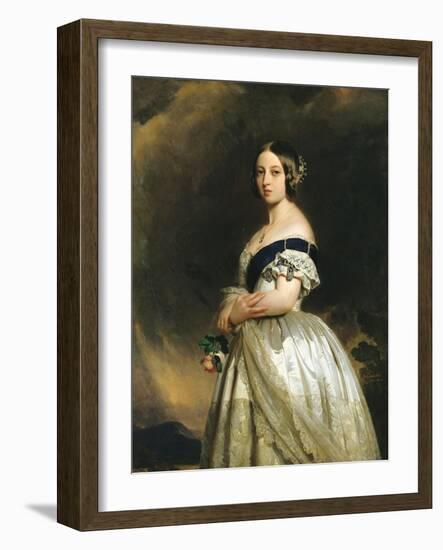 Queen Victoria (1837-1901) 1842-Franz Xaver Winterhalter-Framed Giclee Print