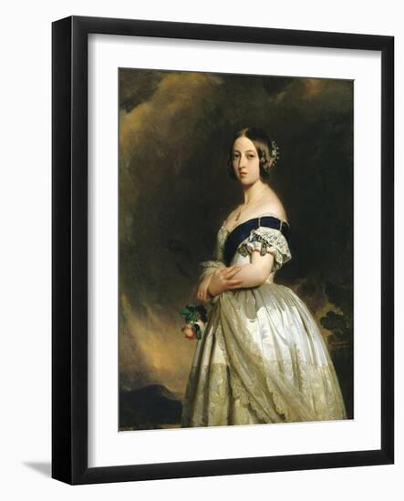 Queen Victoria (1837-1901) 1842-Franz Xaver Winterhalter-Framed Giclee Print