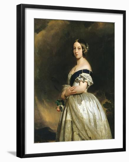 Queen Victoria (1837-1901) 1842-Franz Xaver Winterhalter-Framed Giclee Print