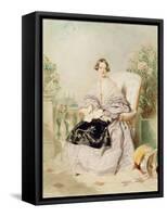 Queen Victoria, 1838-Alfred-edward Chalon-Framed Stretched Canvas