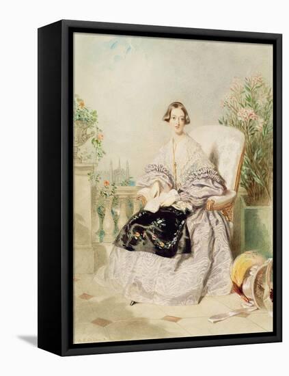 Queen Victoria, 1838-Alfred-edward Chalon-Framed Stretched Canvas