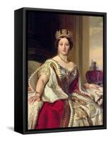 Queen Victoria, 1859-Franz Xaver Winterhalter-Framed Stretched Canvas