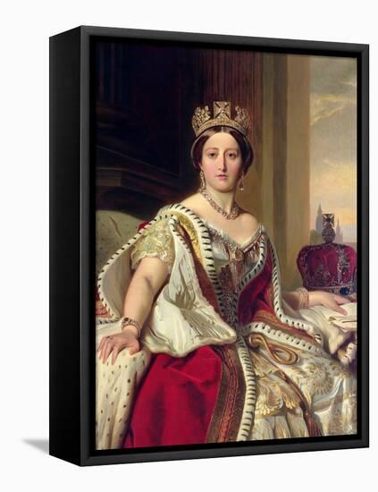 Queen Victoria, 1859-Franz Xaver Winterhalter-Framed Stretched Canvas