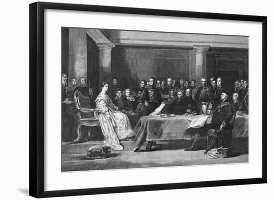 Queen Victoria and Council in Conference-null-Framed Giclee Print