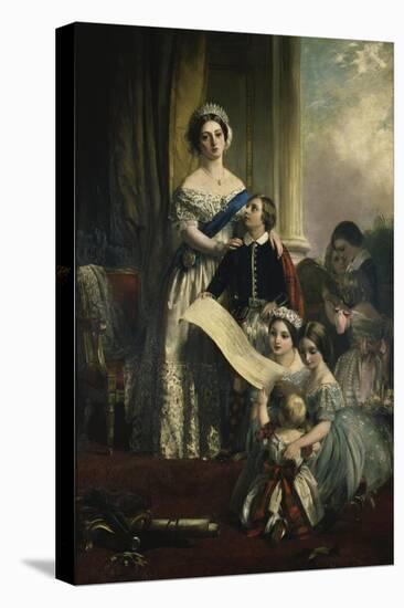 Queen Victoria and Her Children-John Callcott Horsley-Stretched Canvas