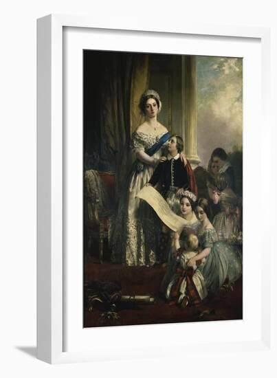 Queen Victoria and Her Children-John Callcott Horsley-Framed Giclee Print