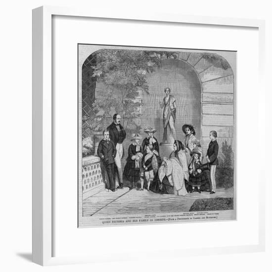 Queen Victoria and Her Family at Osborne. (Photo)-null-Framed Giclee Print