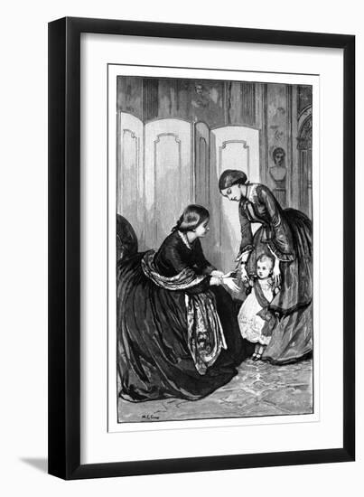 Queen Victoria and Her Little Grandson, Prince Wilhelm of Prussia, C1883-null-Framed Giclee Print