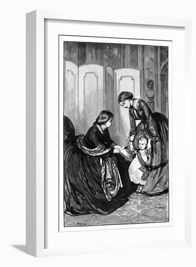 Queen Victoria and Her Little Grandson, Prince Wilhelm of Prussia, C1883-null-Framed Giclee Print