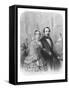 Queen Victoria and Napoleon III Emperor of France, Visiting the Art Gallery in Paris-Emile Lassalle-Framed Stretched Canvas