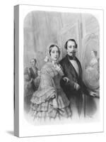 Queen Victoria and Napoleon III Emperor of France, Visiting the Art Gallery in Paris-Emile Lassalle-Stretched Canvas