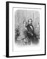 Queen Victoria and Napoleon III Emperor of France, Visiting the Art Gallery in Paris-Emile Lassalle-Framed Giclee Print