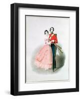 Queen Victoria and Prince Albert Dancing-null-Framed Giclee Print