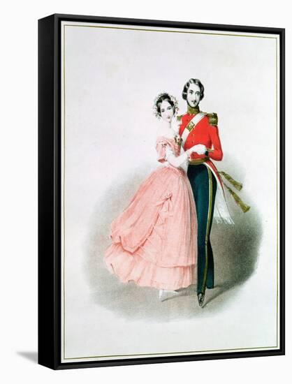 Queen Victoria and Prince Albert Dancing-null-Framed Stretched Canvas