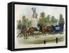 Queen Victoria and Prince Albert Taking Air in Hyde Park, London, C1840-James Pollard-Framed Stretched Canvas