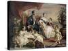 Queen Victoria and Prince Albert with Five of the Their Children, 1846-Franz Xaver Winterhalter-Stretched Canvas