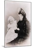 Queen Victoria and Prince Alexander Albert as Baby-null-Mounted Photographic Print