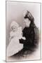 Queen Victoria and Prince Alexander Albert as Baby-null-Mounted Photographic Print