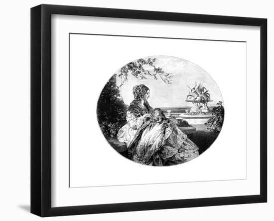 Queen Victoria and Prince Arthur, 1850-Franz Xaver Winterhalter-Framed Giclee Print