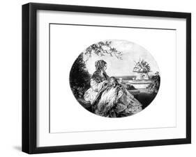 Queen Victoria and Prince Arthur, 1850-Franz Xaver Winterhalter-Framed Giclee Print