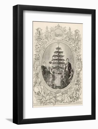 Queen Victoria and the Royal Children Gather Round the Christmas Tree-null-Framed Photographic Print