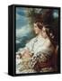 Queen Victoria and Victoire, Duchess de Nemours-Franz Xaver Winterhalter-Framed Stretched Canvas