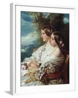 Queen Victoria and Victoire, Duchess de Nemours-Franz Xaver Winterhalter-Framed Giclee Print