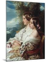 Queen Victoria and Victoire, Duchess de Nemours-Franz Xaver Winterhalter-Mounted Giclee Print