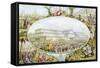 Queen Victoria Arriving to Open the Great Exhibition at the Crystal Palace, London, 1851-Le Blond-Framed Stretched Canvas