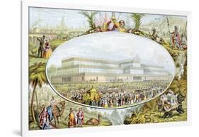 Queen Victoria Arriving to Open the Great Exhibition at the Crystal Palace, London, 1851-Le Blond-Framed Giclee Print