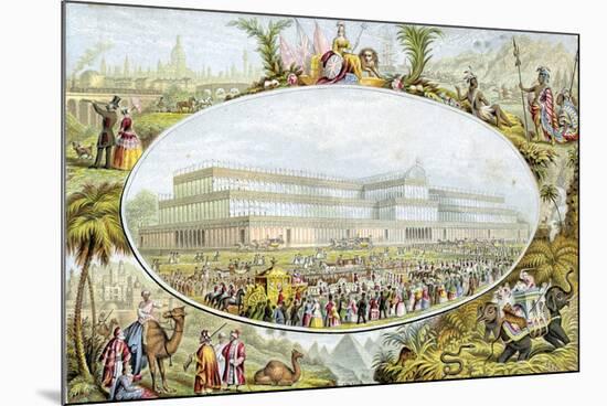 Queen Victoria Arriving to Open the Great Exhibition at the Crystal Palace, London, 1851-Le Blond-Mounted Giclee Print