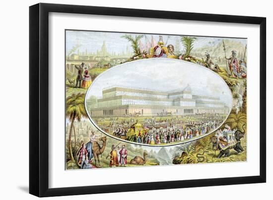 Queen Victoria Arriving to Open the Great Exhibition at the Crystal Palace, London, 1851-Le Blond-Framed Giclee Print