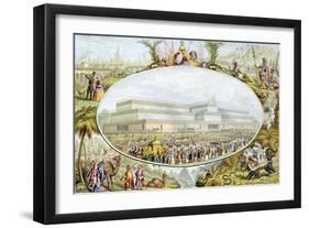 Queen Victoria Arriving to Open the Great Exhibition at the Crystal Palace, London, 1851-Le Blond-Framed Giclee Print