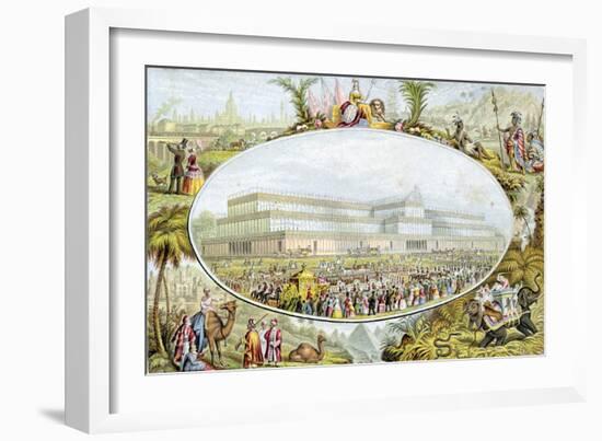 Queen Victoria Arriving to Open the Great Exhibition at the Crystal Palace, London, 1851-Le Blond-Framed Giclee Print