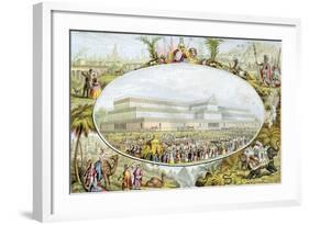 Queen Victoria Arriving to Open the Great Exhibition at the Crystal Palace, London, 1851-Le Blond-Framed Giclee Print