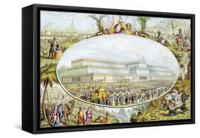 Queen Victoria Arriving to Open the Great Exhibition at the Crystal Palace, London, 1851-Le Blond-Framed Stretched Canvas