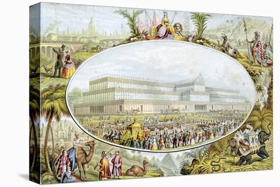 Queen Victoria Arriving to Open the Great Exhibition at the Crystal Palace, London, 1851-Le Blond-Stretched Canvas