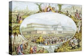 Queen Victoria Arriving to Open the Great Exhibition at the Crystal Palace, London, 1851-Le Blond-Stretched Canvas