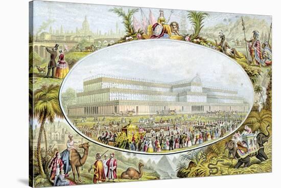 Queen Victoria Arriving to Open the Great Exhibition at the Crystal Palace, London, 1851-Le Blond-Stretched Canvas